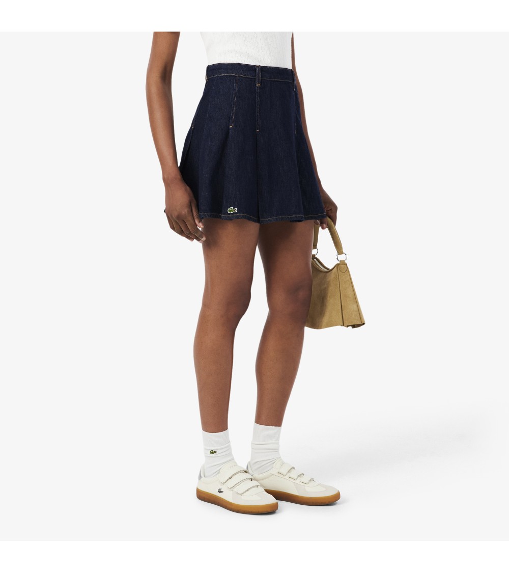 FALDA PLISADA DENIM LACOSTE