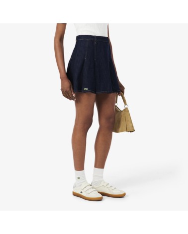FALDA PLISADA DENIM LACOSTE