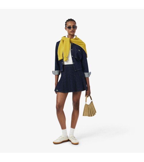 FALDA PLISADA DENIM LACOSTE