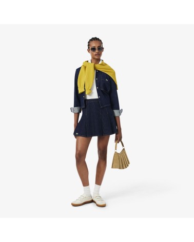 FALDA PLISADA DENIM LACOSTE