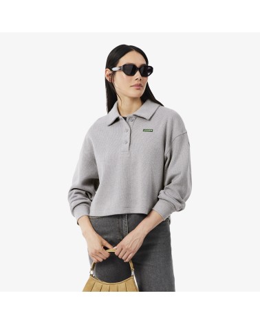SUDADERA CUELLO POLO TEJIDO SUAVE ACANALADO LACOSTE