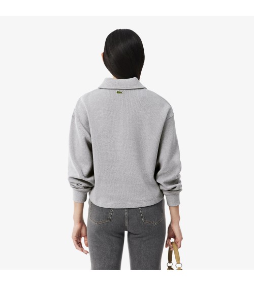 SUDADERA CUELLO POLO TEJIDO SUAVE ACANALADO LACOSTE