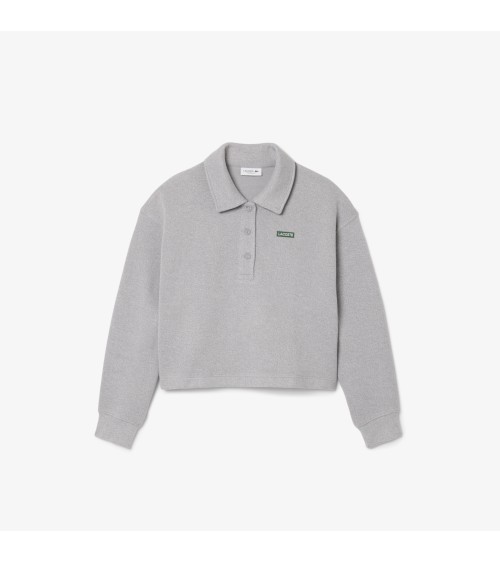 SUDADERA CUELLO POLO TEJIDO SUAVE ACANALADO LACOSTE