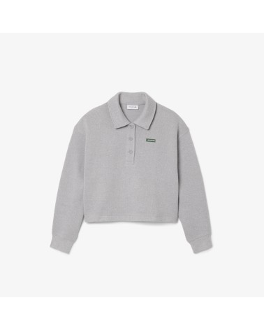 SUDADERA CUELLO POLO TEJIDO SUAVE ACANALADO LACOSTE