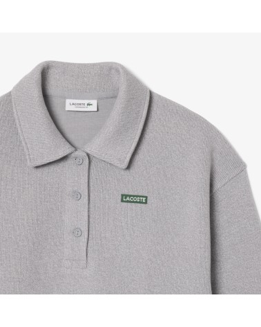 SUDADERA CUELLO POLO TEJIDO SUAVE ACANALADO LACOSTE