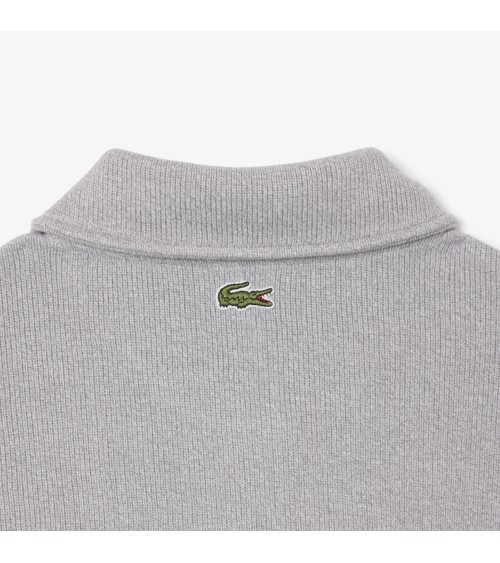 SUDADERA CUELLO POLO TEJIDO SUAVE ACANALADO LACOSTE