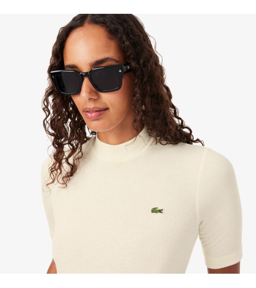 TOP ACANALADO CUELLO CHIMENEA LACOSTE