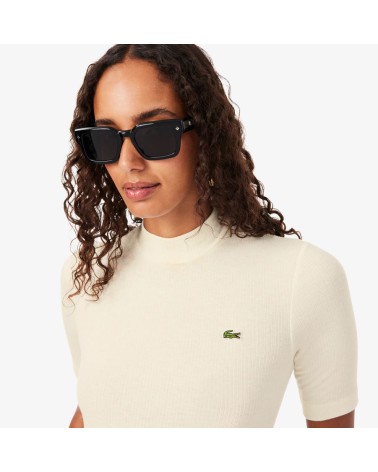 TOP ACANALADO CUELLO CHIMENEA LACOSTE