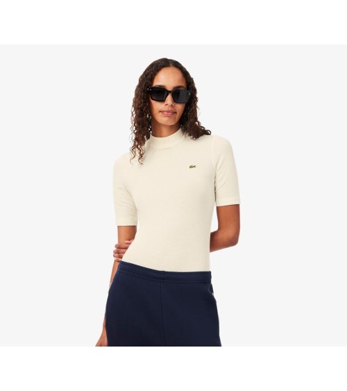 TOP ACANALADO CUELLO CHIMENEA LACOSTE