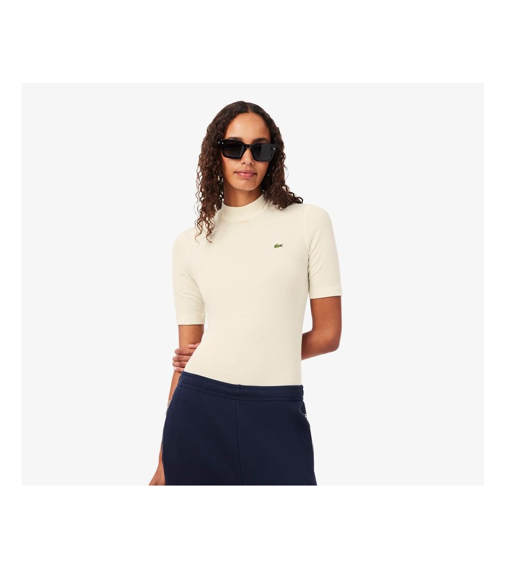 TOP ACANALADO CUELLO CHIMENEA LACOSTE