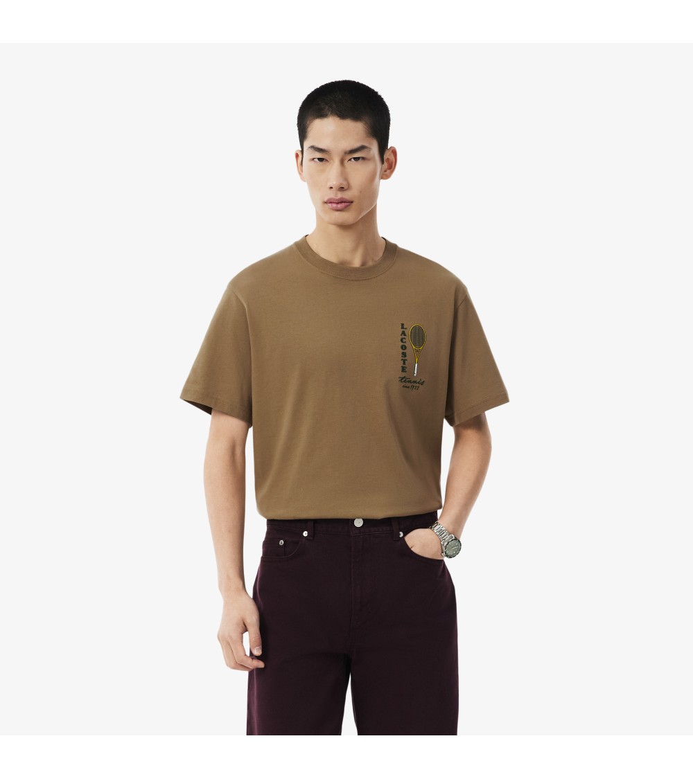 CAMISETA RAQUETA LOGO DE LACOSTE