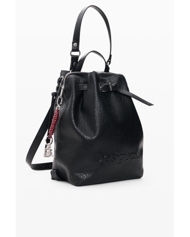 MOCHILA HALF LOGO LUENA NEGRA DE DESIGUAL