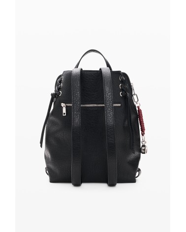 MOCHILA HALF LOGO LUENA NEGRA DE DESIGUAL