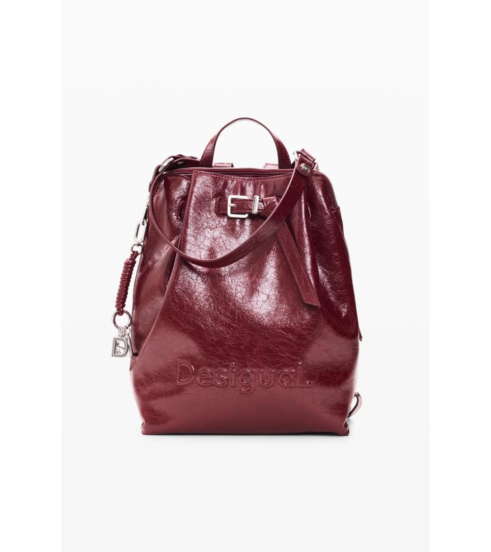 MOCHILA HALF LOGO LUENA GRANATE DESIGUAL