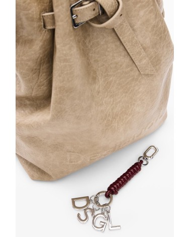 MOCHILA HALF LOGO LUENA BEIGE DESIGUAL