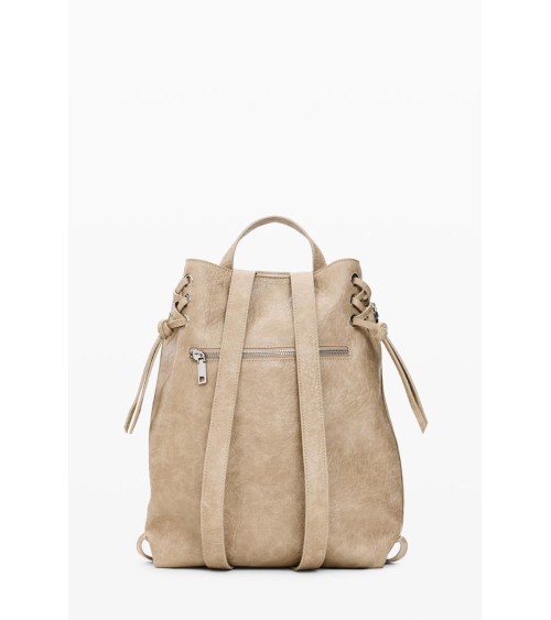 MOCHILA HALF LOGO LUENA BEIGE DESIGUAL