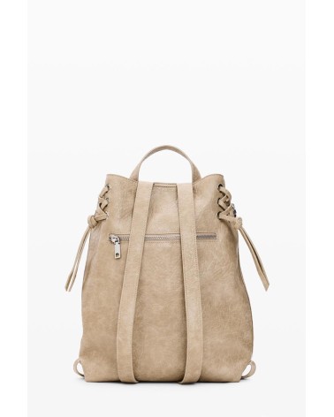 MOCHILA HALF LOGO LUENA BEIGE DESIGUAL