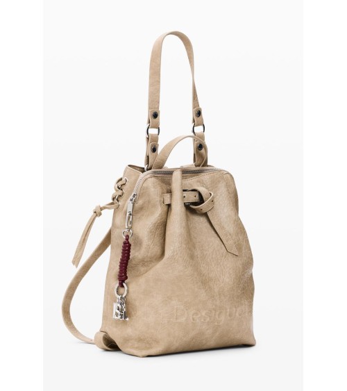 MOCHILA HALF LOGO LUENA BEIGE DESIGUAL