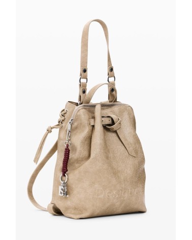 MOCHILA HALF LOGO LUENA BEIGE DESIGUAL