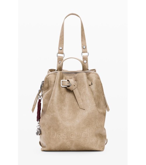 MOCHILA HALF LOGO LUENA BEIGE DESIGUAL