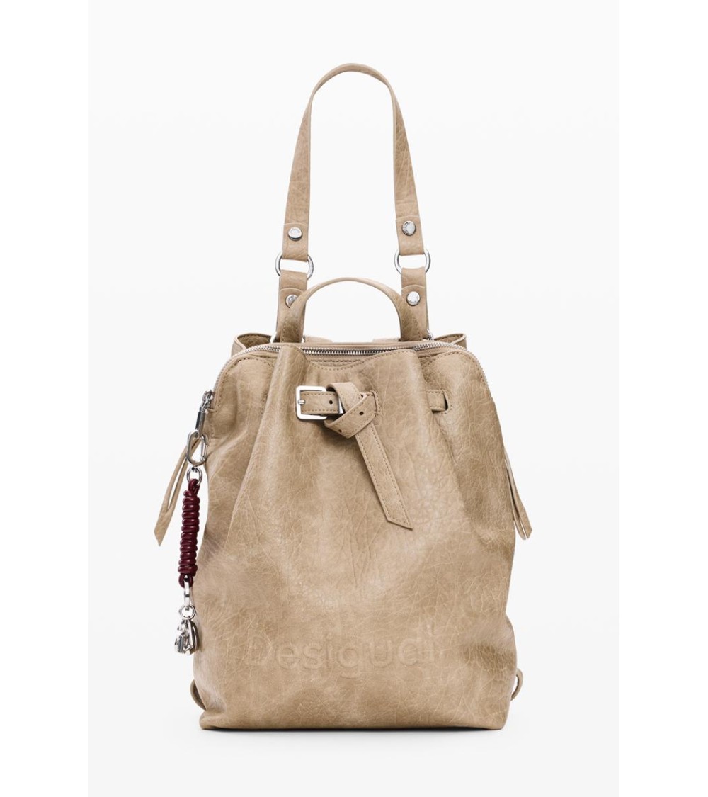 MOCHILA HALF LOGO LUENA BEIGE DESIGUAL