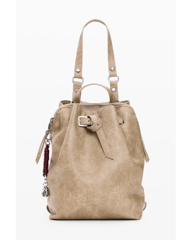 MOCHILA HALF LOGO LUENA BEIGE DESIGUAL