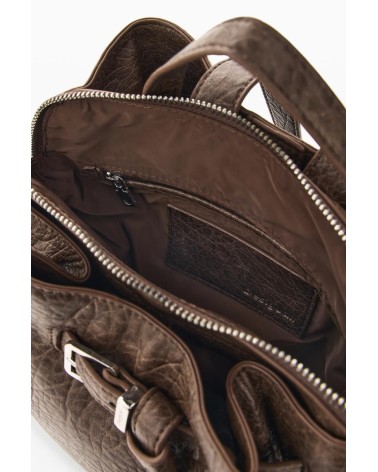 MOCHILA LUENA HALF LOGO BEIGE DESIGUAL