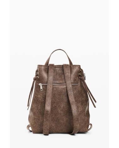 MOCHILA LUENA HALF LOGO BEIGE DESIGUAL