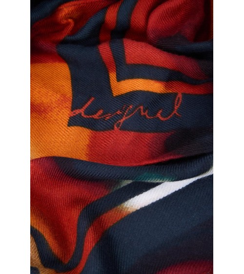 FULAR DEGRADÉ FLOWERS DESIGUAL