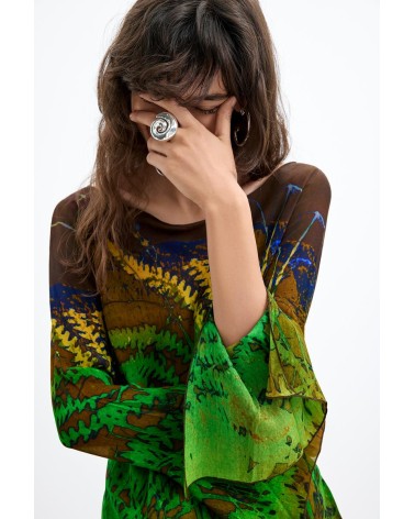 BLUSA ASIMÉTRICA FOREST Monsieur Christian Lacroix DESIGUAL