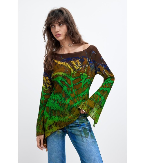 BLUSA ASIMÉTRICA FOREST Monsieur Christian Lacroix DESIGUAL