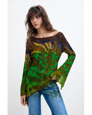 BLUSA ASIMÉTRICA FOREST Monsieur Christian Lacroix DESIGUAL