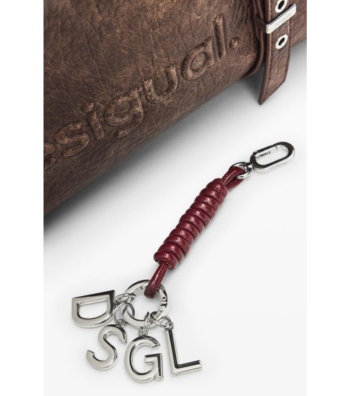 BOLSO HALF LOGO LANUZA NEW CHOCO DESIGUAL