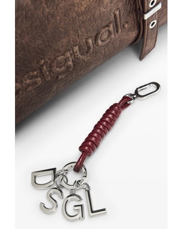 BOLSO HALF LOGO LANUZA NEW CHOCO DESIGUAL