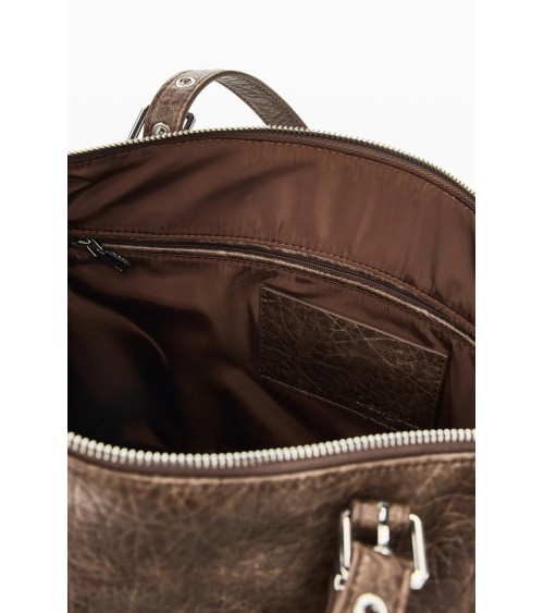 BOLSO HALF LOGO LANUZA NEW CHOCO DESIGUAL