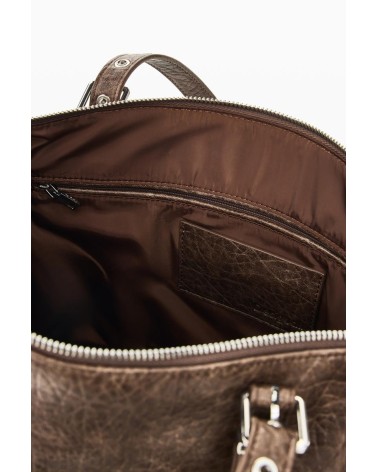 BOLSO HALF LOGO LANUZA NEW CHOCO DESIGUAL