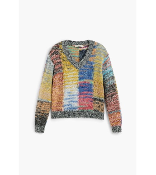 JERSEY CUELLO PICO EARTHTEXTURE DESIGUAL