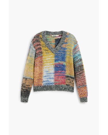 JERSEY CUELLO PICO EARTHTEXTURE DESIGUAL