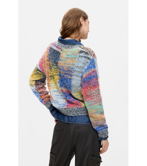 JERSEY CUELLO PICO EARTHTEXTURE DESIGUAL