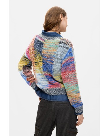 JERSEY CUELLO PICO EARTHTEXTURE DESIGUAL