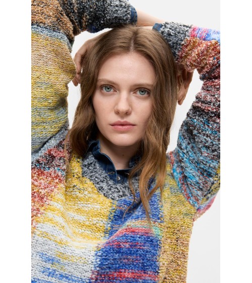 JERSEY CUELLO PICO EARTHTEXTURE DESIGUAL