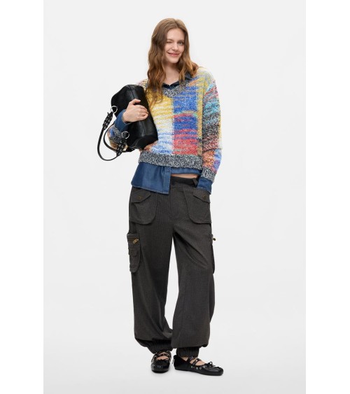 JERSEY CUELLO PICO EARTHTEXTURE DESIGUAL