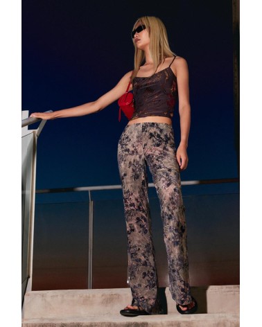 PANTALÓN FLOCADO DESIGUAL
