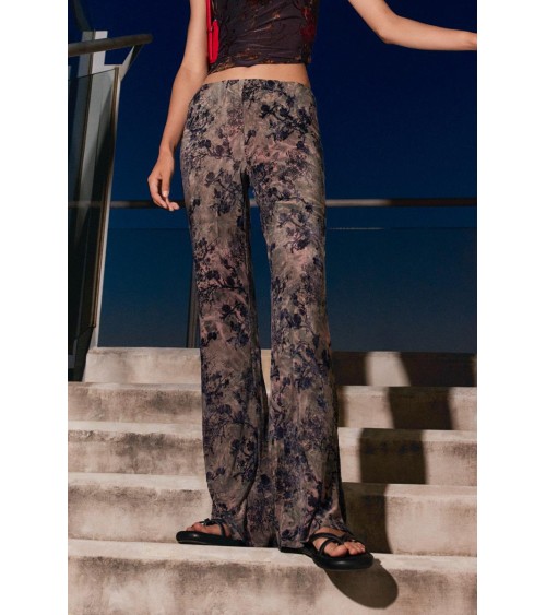 PANTALÓN FLOCADO DESIGUAL