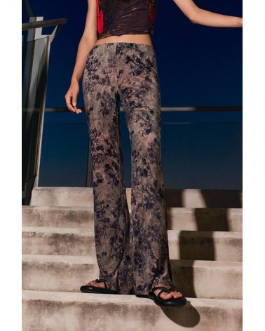 PANTALÓN FLOCADO DESIGUAL