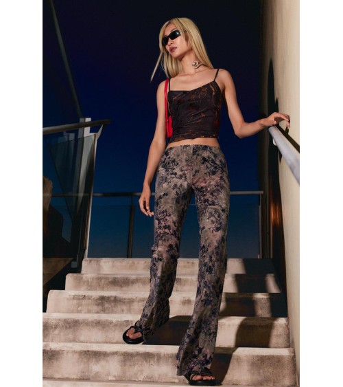 PANTALÓN FLOCADO DESIGUAL
