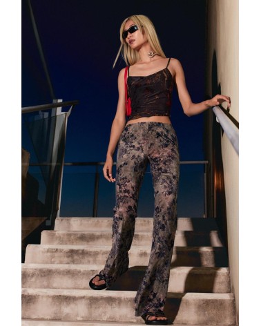 PANTALÓN FLOCADO DESIGUAL
