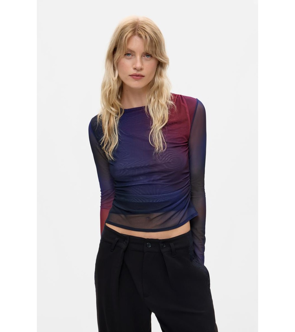 TOP DE TUL DRAPEADO ESTAMBUL DESIGUAL