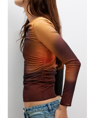 TOP DE TUL DRAPEADO BERLIN DESIGUAL