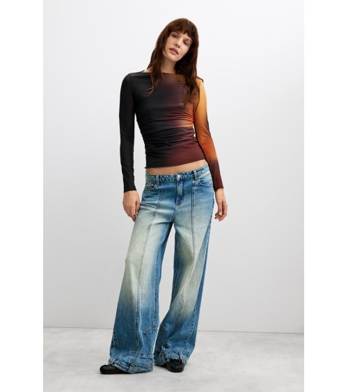 TOP DE TUL DRAPEADO BERLIN DESIGUAL